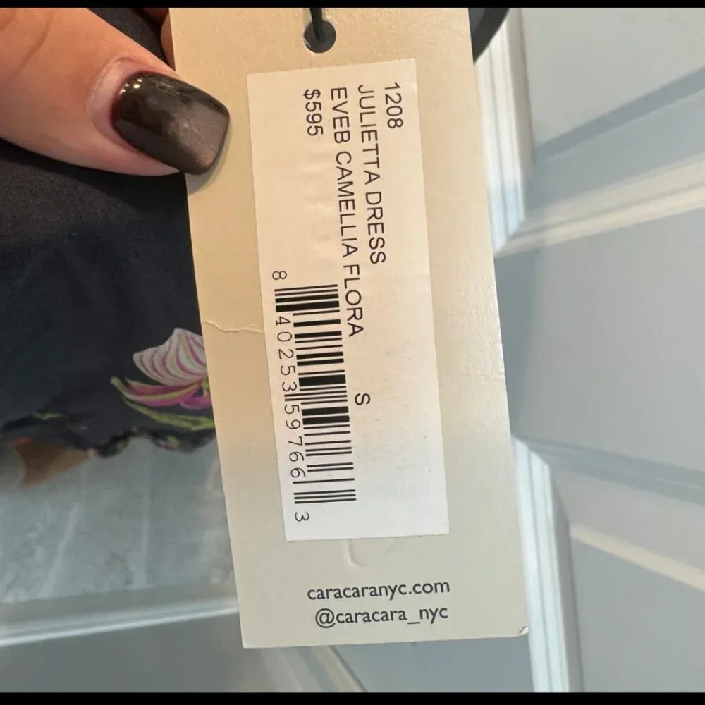 Cara Cara Julietta Dress in Evening Blue Camellia Size S - Picture 3 of 5